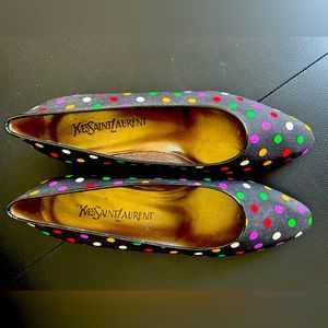 Polko dot Yves Saint Laurent YSL pump size 7.5